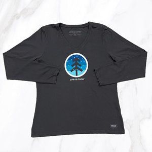 Life is Good Women's Black Long Sleeve Top